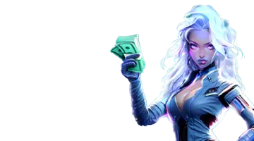 Изображение, представляющее приветственный бонус онлайн-казино СлотоЗал, с героиней в платье на фоне праздничной графики.